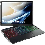 doqo Tastatur Hülle für iPad Air 11/iPad Pro 11,Hülle mit Tastatur für Air 11 M3/M2 (2025/2024),Air 5/4,Pro 11 4/3/2/1 Generation mit Touchpad, 360° Drehbar
