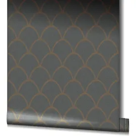 Schöner Wohnen KOLLEKTION Vliestapete, Schuppen, anthrazit - grau