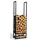 Cook King Kaminholzregal ATOS Metall 120 x 40 x 20 cm Schwarz