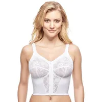 SUSA Damen Ohne Longline Classics Bügelloser BH Mit Femininer Optik Durch Spitzeneinsatz, Weiß, 125A EU - 125A