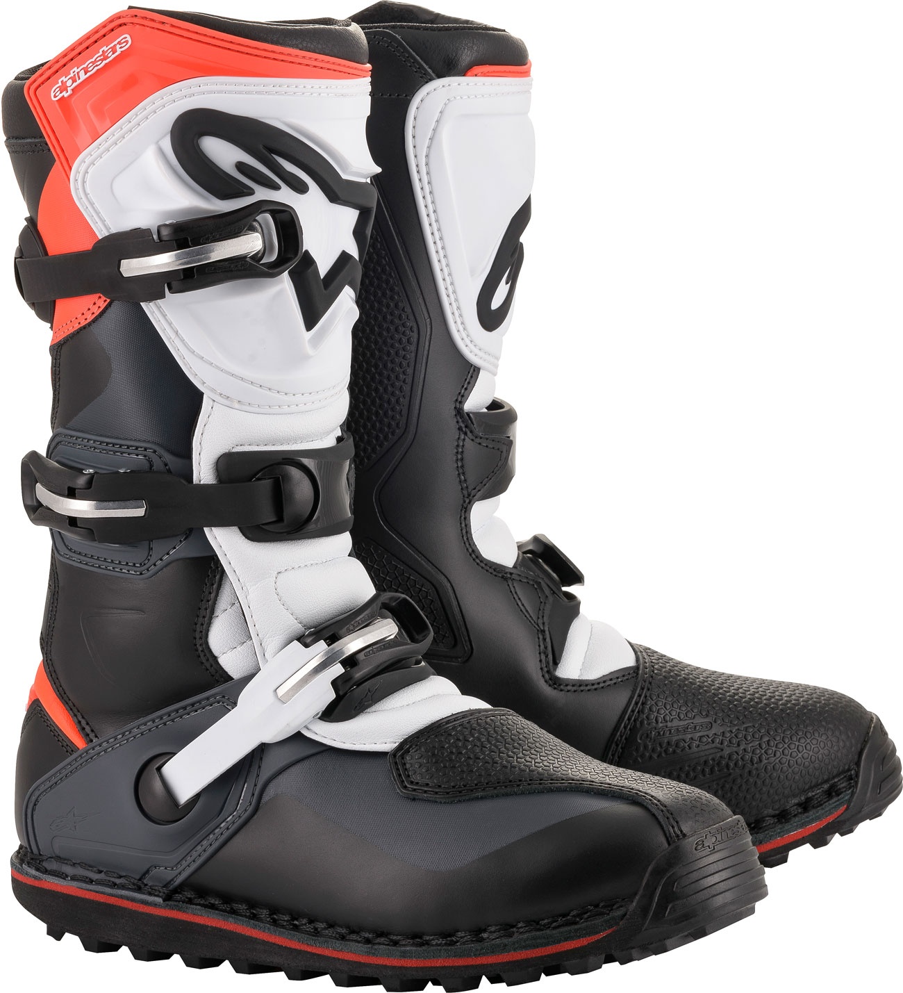 Alpinestars Tech T S23, Stiefel - Schwarz/Grau/Neon-Rot - 9 US