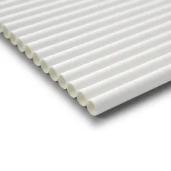 BIOZOYG 3450 Stück Jumbo Papiertrinkhalme 23cm,  Ø8mm, weiß, Strohhalme, Saugrohre, Trinkröhrchen, dicke XL Getränkerohre für Smoothies und Shakes