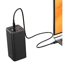 XO Laptop-Powerbank PB97 65W 20000mAh Schwarz 2x USB-A, 2x USB-C digitale Ladeanzeige