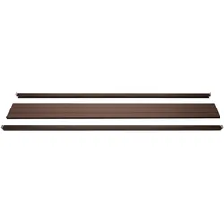 Abschluss-Set für WPC-Sichtschutz Savoie, Abschlussprofil Windschutz, WPC-Pfosten ~ 180cm, braun