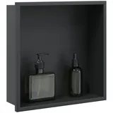 vidaXL Duschnische Mattschwarz 32x32x9 cm Edelstahl vidaXL