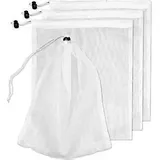 4er-pack Ersatz-netzbeutel Für Poolsauger, Feinmaschig, Mit Kordelzugverschluss, Filterbeutel Für Poolsauger, Reinigungsbeutel