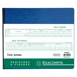 Exacompta 14570X Geschaefsbuch 27x32 MwSt Einkauf 80S Bel -