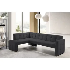 exxpo - sofa fashion Essbank EXXPO - SOFA FASHION "Barista, bequem und elegant, hohe Bodenfreiheit", grau (anthrazith), B:245cm H:83cm T:159cm, Sitzbänke, Essbank, Eckbank Barista bequem und elegant, hochwertige Detailverarbeitung