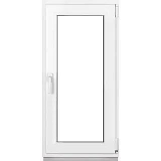 Framex Kellerfenster Fenster Kunststofffenster Weiß Breite x Höhe 50 x 110 cm (500 x 1100 mm) 2fach (32 mm) Dreh Kipp DIN Rechts - Premium - Weiß