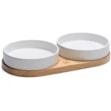 Designed by Lotte Dinnerset Lojs Katzennapf, Keramik, Weiß, 2X 400