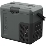 Yolco ET18 Carbon Kühlbox Kühlschrank Gefrierbox Mini tragbare Elektrische Kühlbox mit Kompressor 12/24V DC für Auto, LKW, Boot und Steckdose mit USB-Anschluss, -20°C, Grau