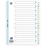 Elba Oxford 400012049 Kunststoff-Register Strong-Line A-Z 20-teilig für DIN A4 Plastikregister mit beschriftbarem Deckblatt weiß Ringbuch Ordner Ring-Mappe