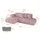 altdecor Ecksofa Cord mit Schlaffunktion 2-Sitzer Rosa
