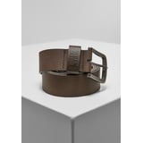 URBAN CLASSICS Unisex Leather Imitation Belt Gürtel, Brown, S (100 cm Länge)