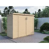 Mülltonnenbox Mülltonnenverkleidung Müllbox Mülltonne WOODTEX Multibox Pultdach