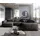 DeLife Wohnlandschaft Sirpio L 330x230 cm Lederimitat Vintage Anthrazit Recamiere variabel