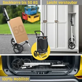Kesser Einkaufstrolley klappbar schwarz 56L