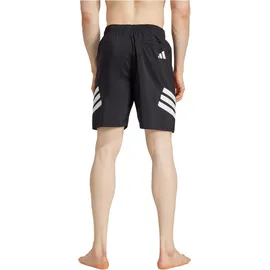 adidas Men's Stripes Swim Shorts 8" INCH, black/white 3XL