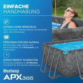 BESTWAY APX365TM Winterfestes Frame Pool Komplett-Set 549 x 274 x 132 cm inkl. Sandfilteranlage