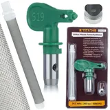 OEM Zenthril Powerxcellence 519 – Hochdruck Farbdüsenset 25 Cm Sprühbreite, Filter 60 Mesh Für Acryl, Latex, Profi-projekte Lackierset Für Spritzgeräte