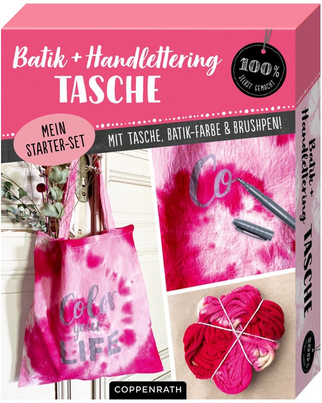Bastelset Batik & Handlettering Inkl. Stofftasche