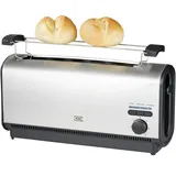 KHG Langschlitztoaster  TO-901LS (E) , silber , Kunststoff,Metall , Maße (cm): B: 36,2 H: 18,4 T: 11.7
