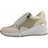 Marco Tozzi Damen Keil Sneaker beige gold - Beige