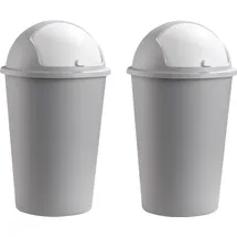 Home4You Mülleimer 50 l Grau