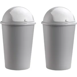 Home4You Mülleimer 50 l Grau