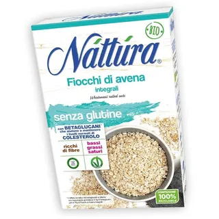 Fiocchi di Avena Integrali Bio Senza Glutine - Nattura 350 g