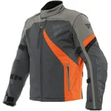 Dainese Ranch Tex Motorrad Textiljacke, schwarz-grau-orange, Größe 46