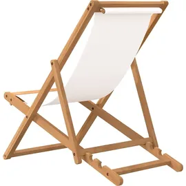 vidaXL Liegestuhl Teak 56 x 105 x 96 cm creme