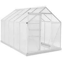 Aluminium Gewächshaus Treibhaus 190x190x195 cm inkl. Fundament Tomatenhaus