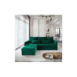 masseno Eckcouch Polyester 2-Sitzer Grün