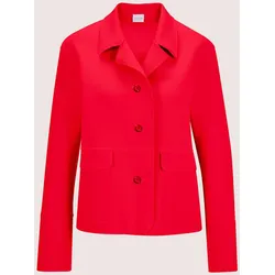 Jackenblazer MADELEINE "Kurzblazer Moderner Damenblazer mit Hemdkragen", Damen, Gr. 38, rot, Obermaterial: 74% Baumwolle CO. 21% Polyester PES. 5% Elasthan EL., Modern, gerade, Blazer, Offene Schnittkanten