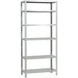 Simonrack Schwerlastregal, Lagerregal, 200x90x30 Metallregal, Kellerregal, Biegestelle 75 kg, 6 Fachböden, Weiss - Advantage