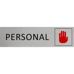 CombiCraft Aluminium Türschild Personal 165x45mm