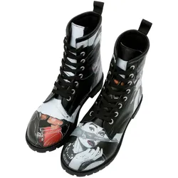 Schnürboots DOGO "Damen Boots Go Back To Being Yourself Vegan Damen Boots / Female", Damen, Gr. 38, Normalschaft, schwarz, Lederimitat, Schuhe, Vegan