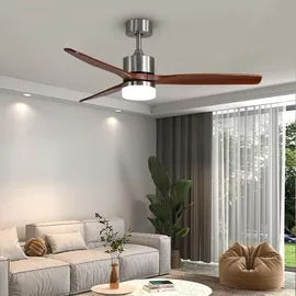 Immax Neo LITE 18W ELEGANTE LED/Deckenventilator silber/holz