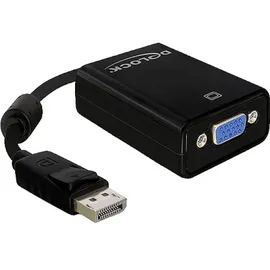 DeLock Adapter Displayport Stecker > VGA Buchse schwarz