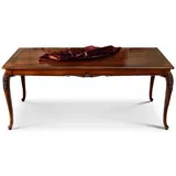 Casa Padrino Luxus Barock Esstisch Braun / Silber 200-300 cm - Barock Möbel - Italy