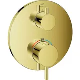 Grohe Atrio Thermostat-Brausebatterie mit 2-Wege-Umstellung, cool sunrise
