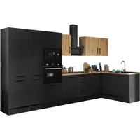 BASIC by Balculina Winkelküche L-Form 370 cm schwarz