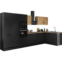 BASIC by Balculina Winkelküche L-Form 370 cm schwarz