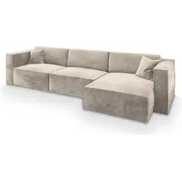 masseno Ecksofa TOLMO M mit Schlaffunktion L-Form, Sofa mit Bettkasten, Wohnzimmersofa, Couch, Soffa, Bettsofa, Couchgarnitur- Creme, Monolith 04