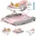 Bronea BRONEA® 4-in-1 Gehfrei Baby Lauflernwagen Schaukel Lauflernhilfe Babywalker mit Schaukelfunktion, Licht | Musik | Höhenverstellbar | Klappbar - Rosa - Rosa