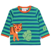 Toby Tiger Langarmshirt Langarmshirt mit Tiger Applikation grün 80