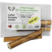 ARTISAN GIFT CO Ochsenziemer für Hunde - 100% Trockenfleisch Hundeleckerlis, geeignet für die Barf-Diät - (60 g, Bullensticks 15cm.)