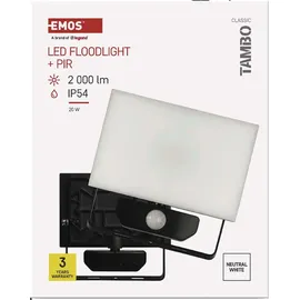 EMOS Tambo mit Bewegungsmelder 20 W 2000 lm schwarz
