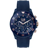 ICE-Watch - ICE chrono Blue rose-gold - Blaue Herrenuhr mit Silikonarmband - Chrono - 020621 (Large)